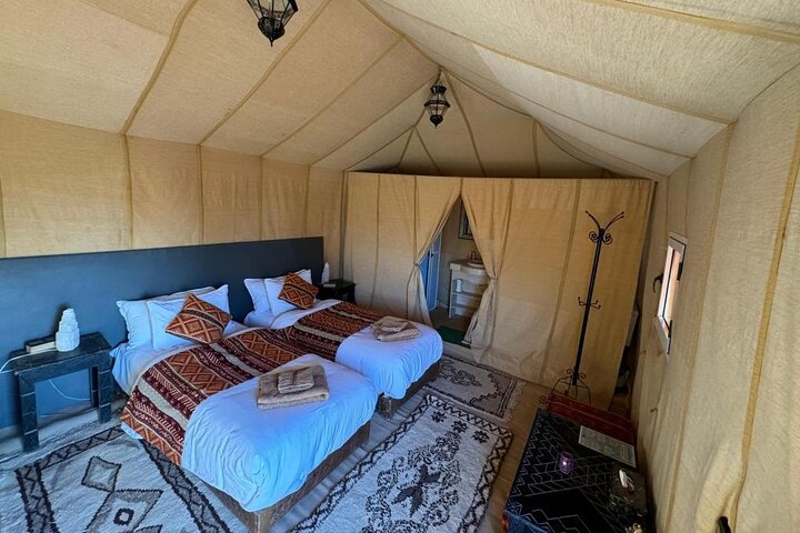 Camel Ride With Luxury Desert Camp And Night In Merzouga Dunes