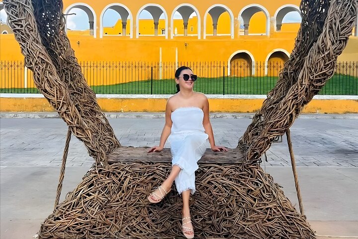 From Merida: Chichen Itza Tour, Izamal, Cenote Ik Kil and Food