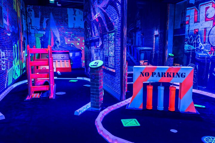 Glow In The Dark Mini Golf Course in Maribor