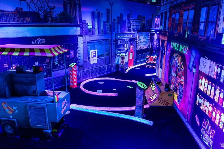 Glow In The Dark Mini Golf Course in Maribor