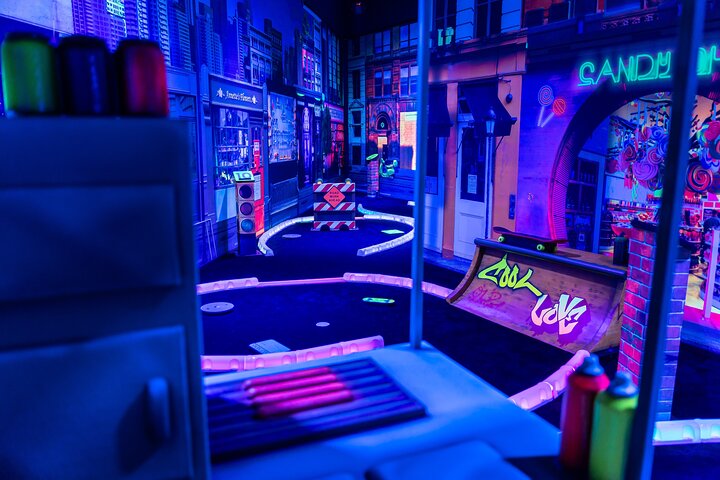 Glow In The Dark Mini Golf Course in Maribor