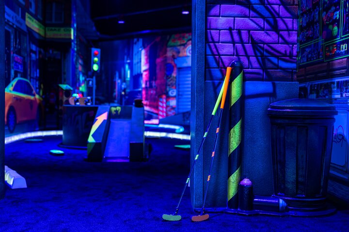 Glow In The Dark Mini Golf Course in Maribor