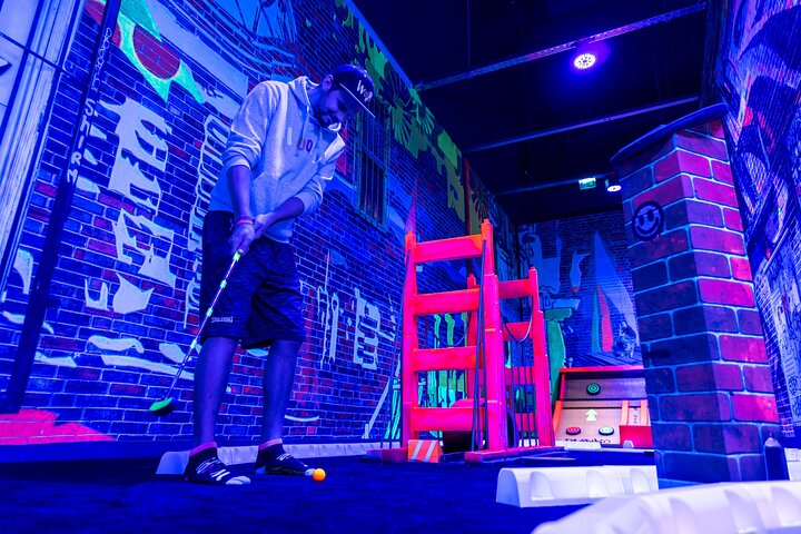 Glow In The Dark Mini Golf Course in Maribor
