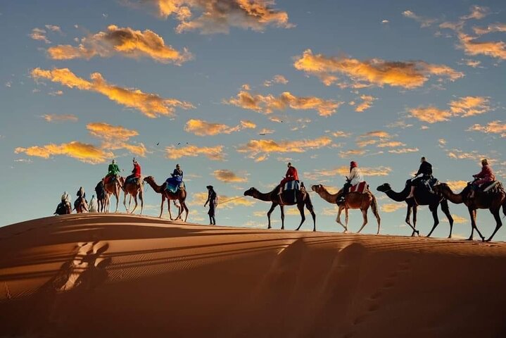 Merzouga Overnight Camel Trek, Sandboarding & Desert Camp