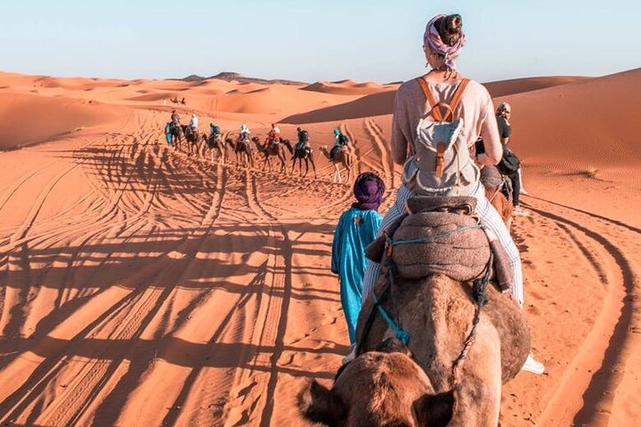 Merzouga Overnight Camel Trek, Sandboarding & Desert Camp