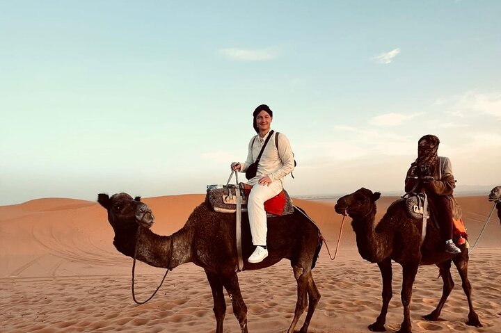 Merzouga Overnight Camel Trek, Sandboarding & Desert Camp