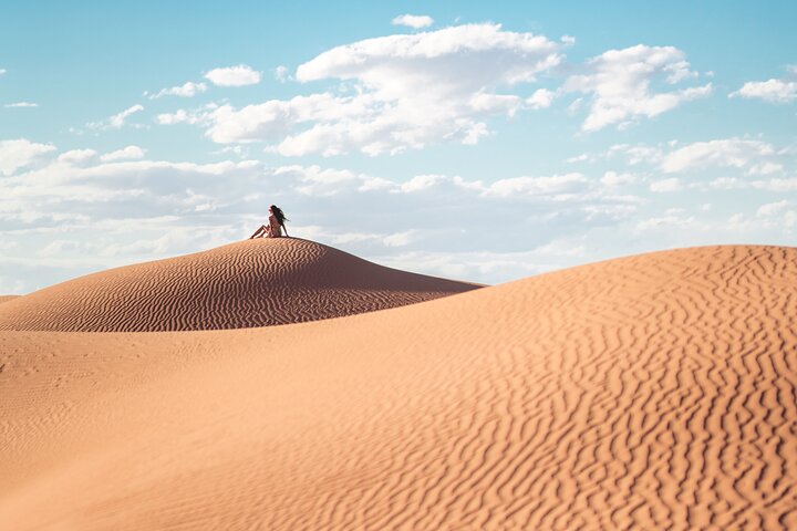 Merzouga Overnight Camel Trek, Sandboarding & Desert Camp