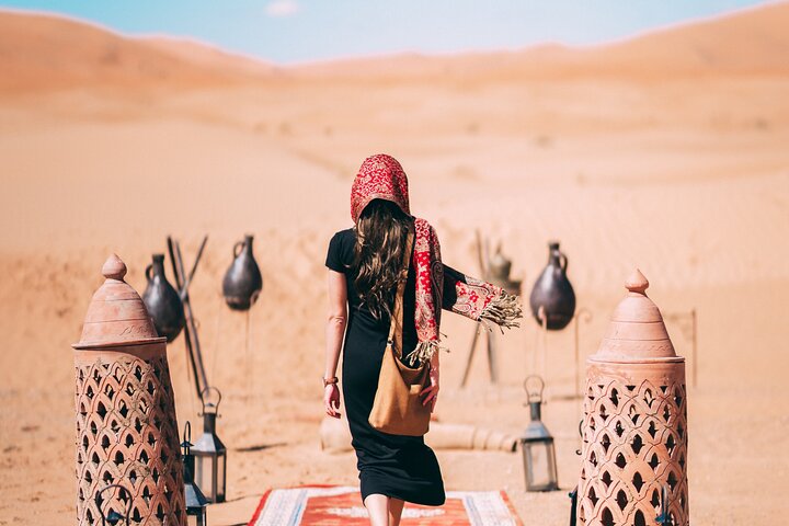 Merzouga Overnight Camel Trek, Sandboarding & Desert Camp