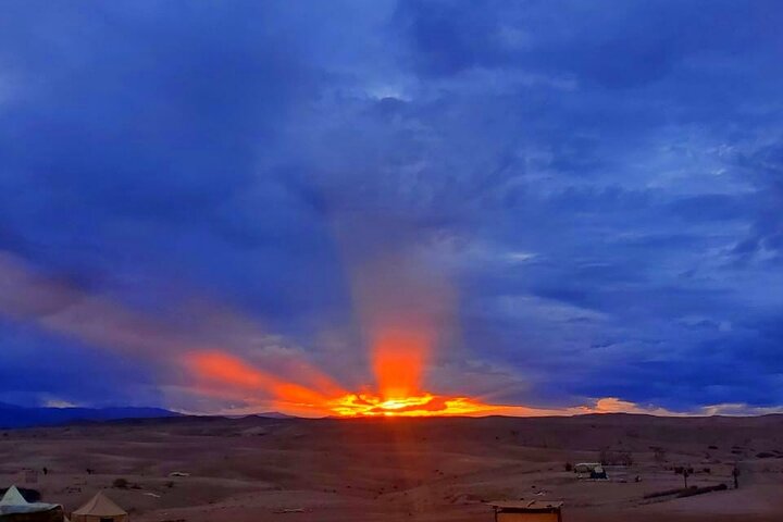 Agafay Desert: Dinner Show with Quad Bike and Sunset Camel Ride