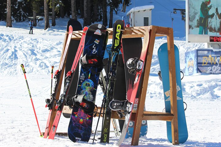 Ski and snowboard equipment in Bansko,Bulgaria