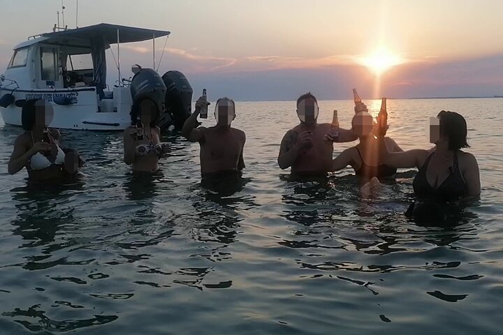 Boat tour, boat party, Dolphin watching, Fishing.