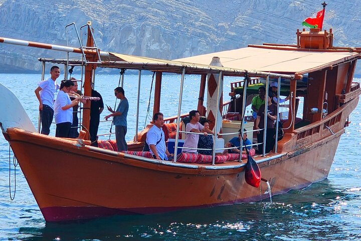 Full day Dhow: Khasab, Musandam: Dolphins, Snorkeling & Fjords