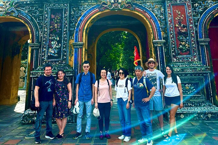 Hue Citadel tour by authentic Train via Hai Van Pass from Da Nang