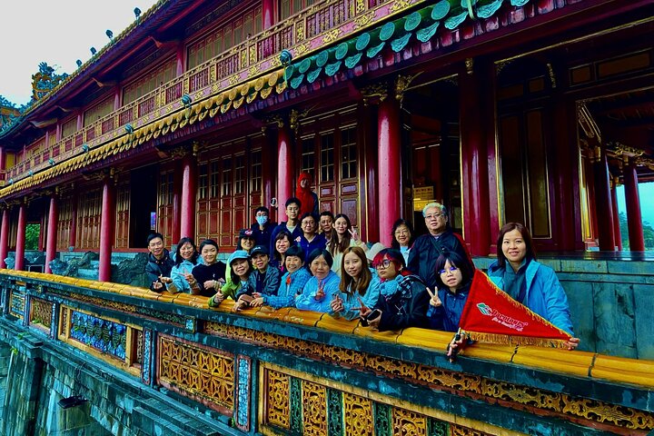 Hue Citadel tour by authentic Train via Hai Van Pass from Da Nang