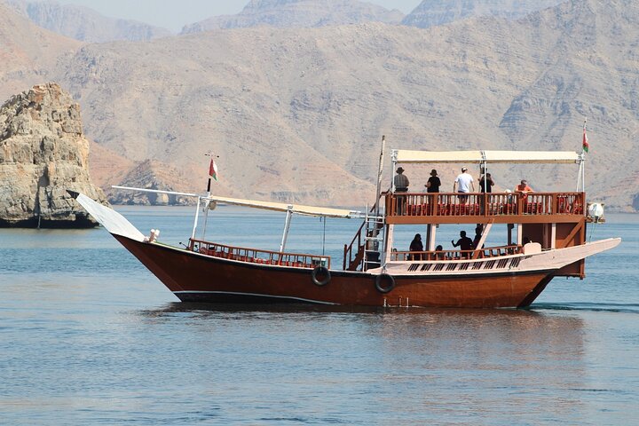 Khasab Dhow Cruise With Dolphin Watching, Swimming & snorkeling