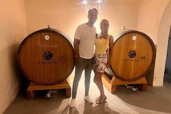 Santorini Wine Adventure with 12 Wine Tastings, Tapas and Sunset