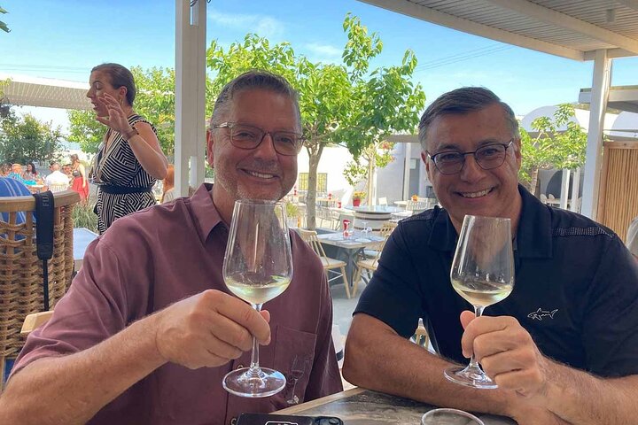 Santorini Wine Adventure with 12 Wine Tastings, Tapas and Sunset