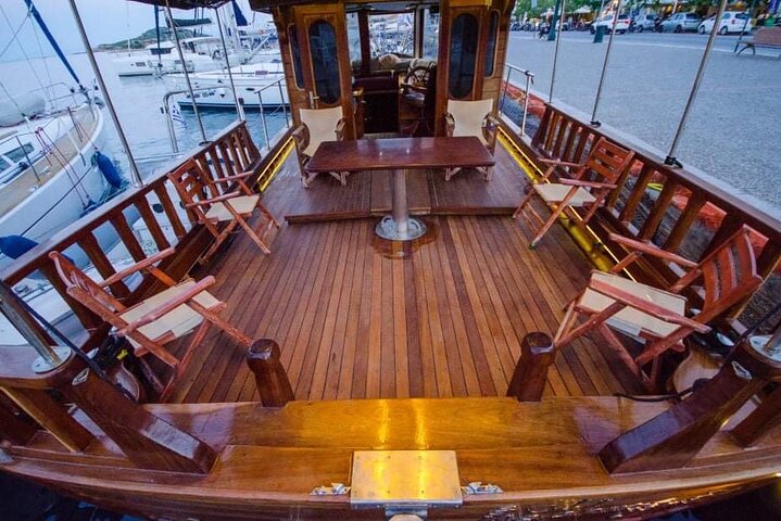SemiPrivate Trip on 50ft Traditional Wooden Boat with Greek Lunch
