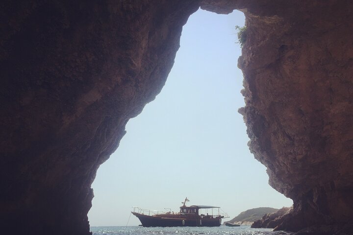 SemiPrivate Trip on 50ft Traditional Wooden Boat with Greek Lunch