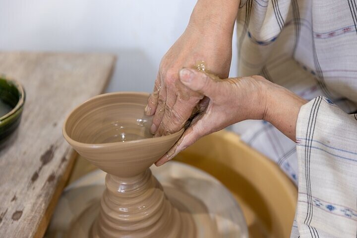 Artist Pottery and Cooking Class in the Old Streets of Mt. Hiei
