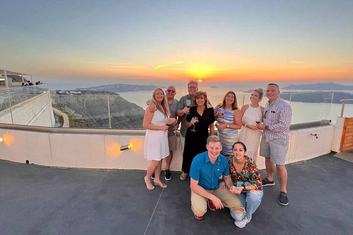 Santorini Wine Adventure with 12 Wine Tastings, Tapas and Sunset