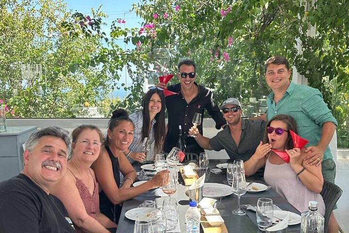 Santorini Wine Adventure with 12 Wine Tastings, Tapas and Sunset