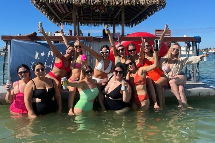 Tiki Boat cruise to John's Pass Sandbar, Madeira Beach.