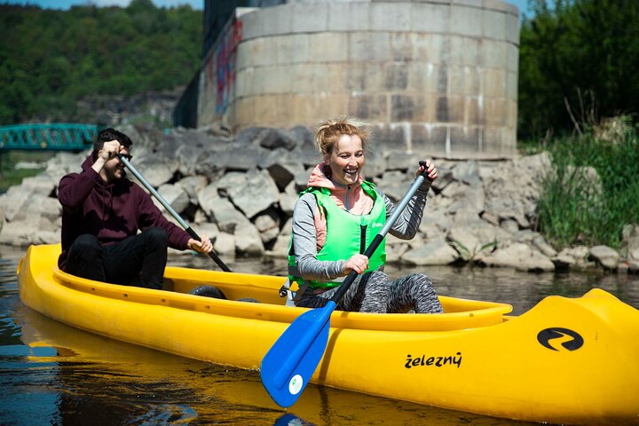 Canoeing on the Elbe river Děčín to Schmilka
