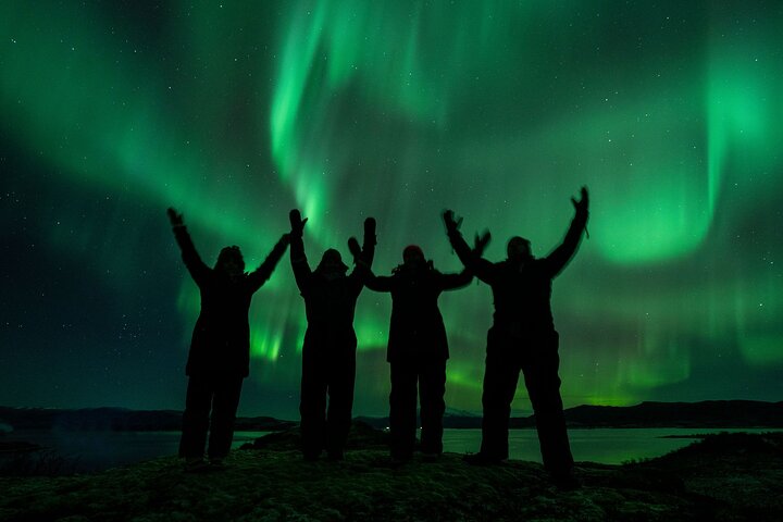Tromso Aurora Hunt with Bonfire, Meal, Winter Suit & Photos