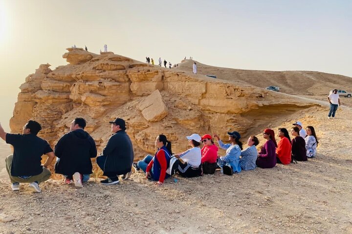 Edge of the World Riyadh Tour with Camel Ride, Bat Cave & Dinner