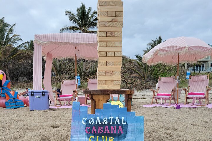 Beach Chair Rental Service with Cabana and JBL Speaker and more