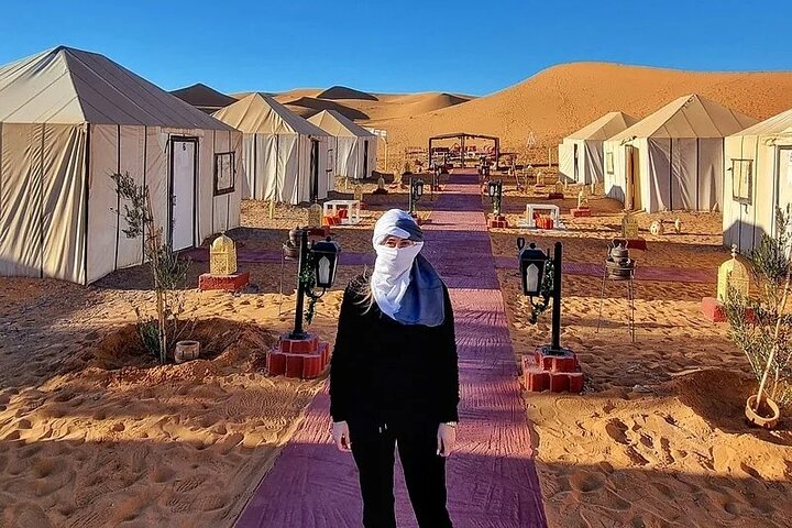 Camel Ride With Luxury Desert Camp And Night In Merzouga Dunes