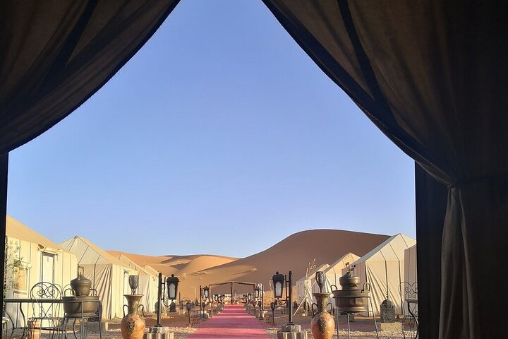 Camel Ride With Luxury Desert Camp And Night In Merzouga Dunes