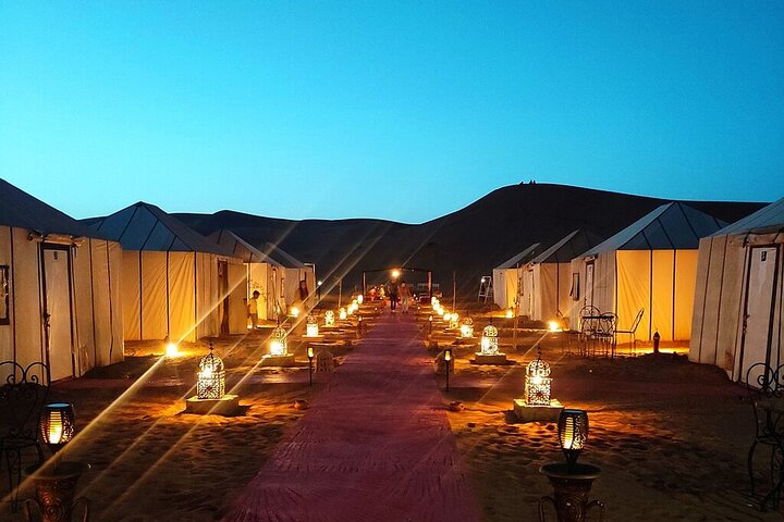 Camel Ride With Luxury Desert Camp And Night In Merzouga Dunes