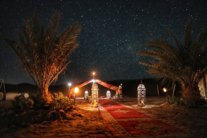 Camel Ride With Luxury Desert Camp And Night In Merzouga Dunes