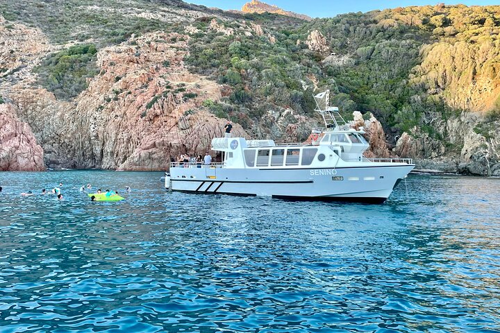 De Sagone/Cargèse: Scandola Girolata 2h Calanques Piana Swimming