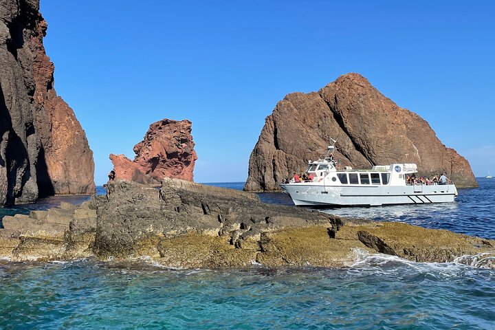 De Sagone/Cargèse: Scandola Girolata 2h Calanques Piana Swimming