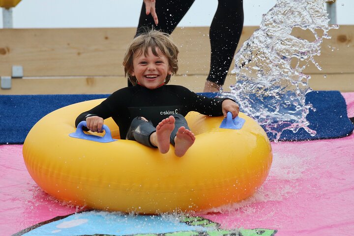 A monster 360ft long slip and slide session in BUDE, Cornwall