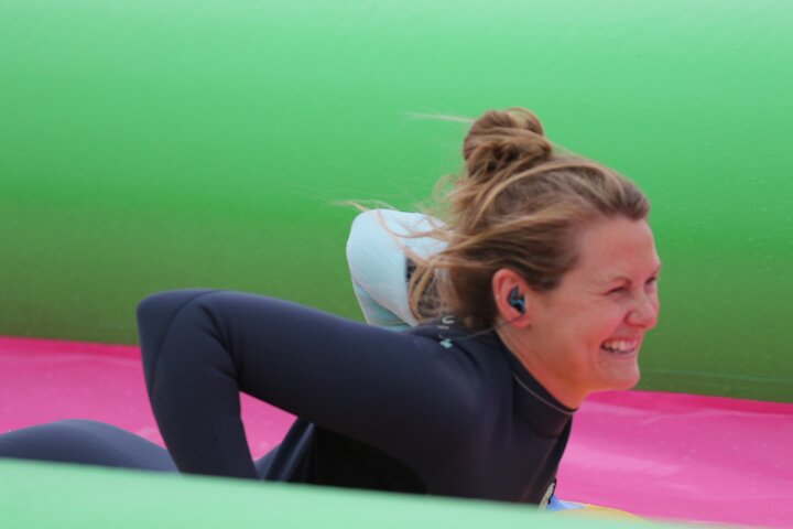 A monster 360ft long slip and slide session in BUDE, Cornwall