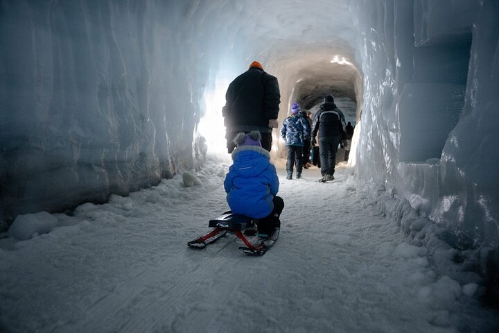 Into the Glacier: Langjökull Glacier Ice Cave from Húsafell