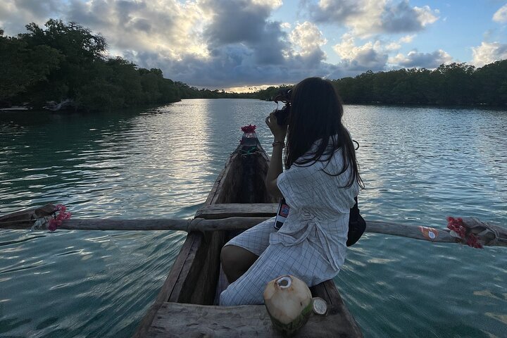 Sunset Canoe Tour on a River within the Mangroves