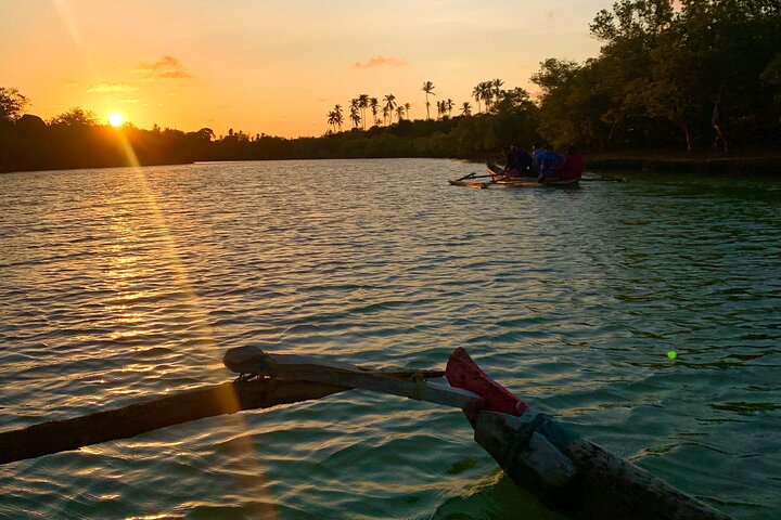 Sunset Canoe Tour on a River within the Mangroves