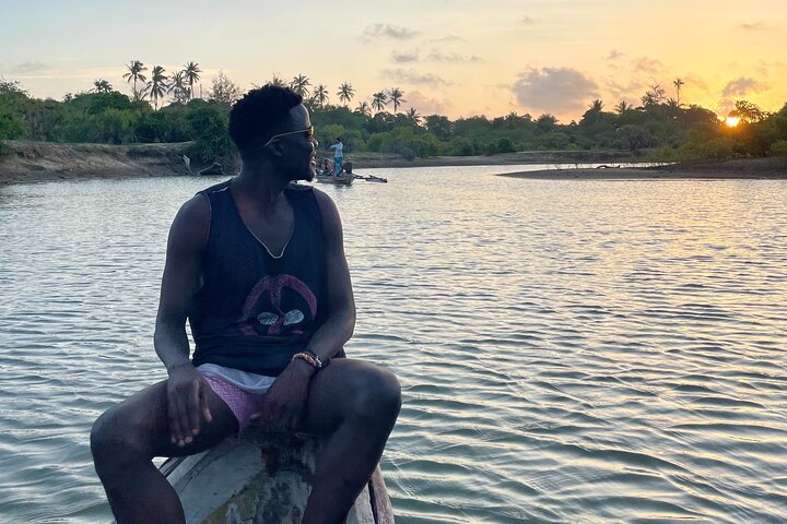 Sunset Canoe Tour on a River within the Mangroves