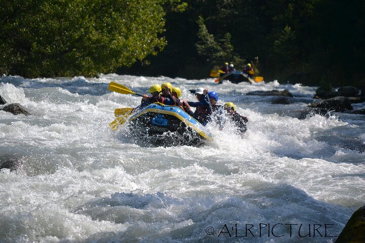 Rafting at the foot of Mont Blanc in Chamonix