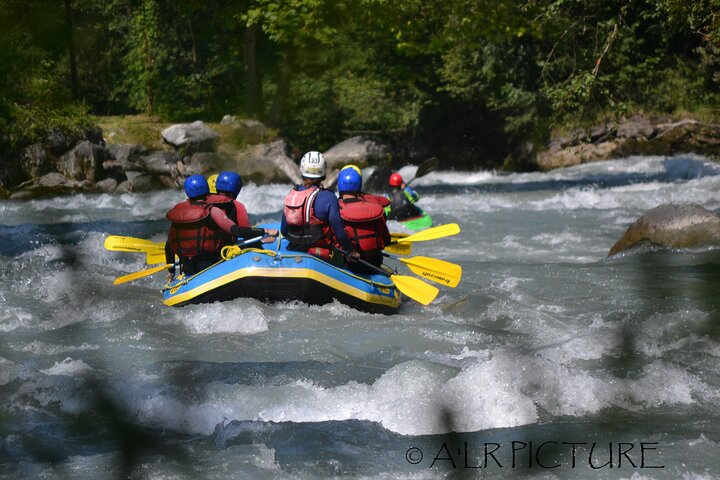 Rafting at the foot of Mont Blanc in Chamonix