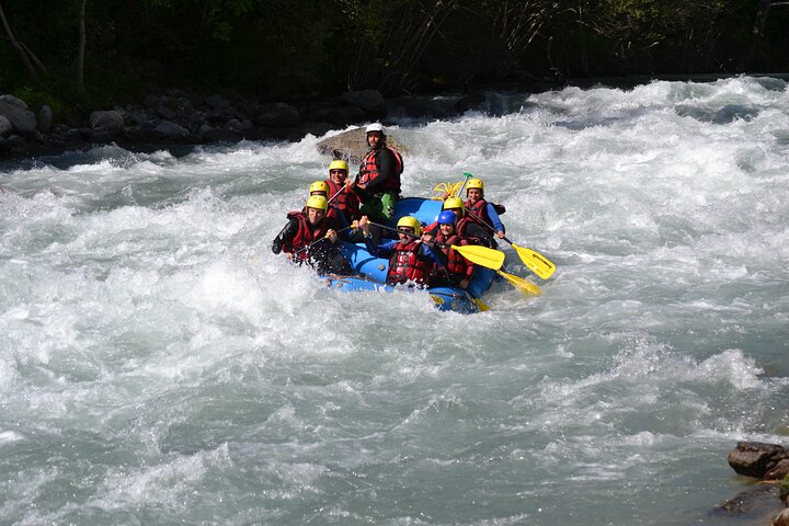 Rafting at the foot of Mont Blanc in Chamonix