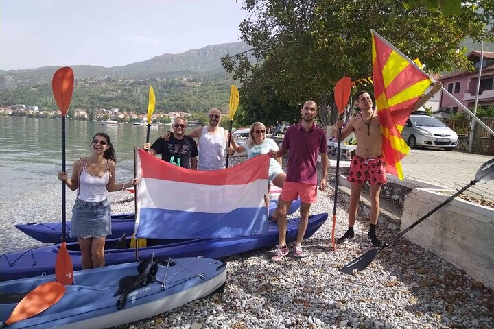 Lake Ohrid Kayaking with beach and BBQ Lunch