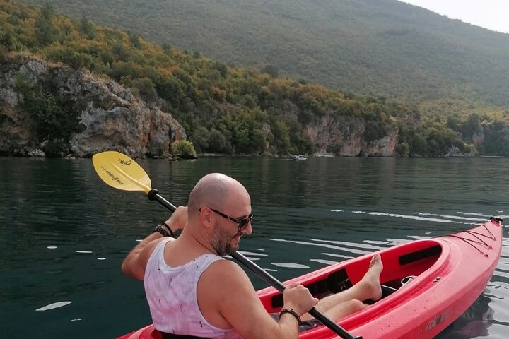 Lake Ohrid Kayaking with beach and BBQ Lunch