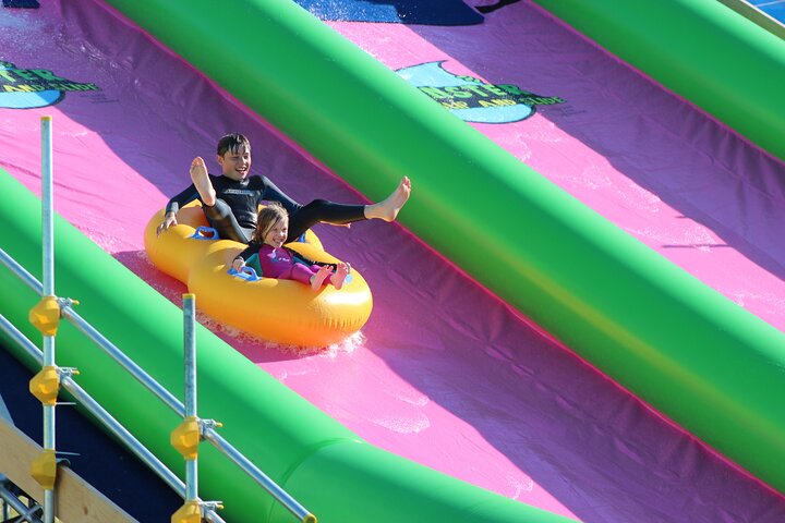 A monster 360ft long slip and slide session in BUDE, Cornwall