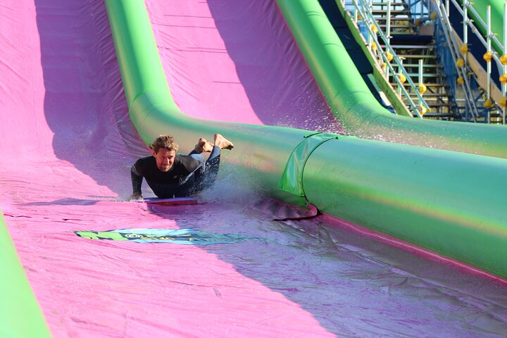 A monster 360ft long slip and slide session in BUDE, Cornwall